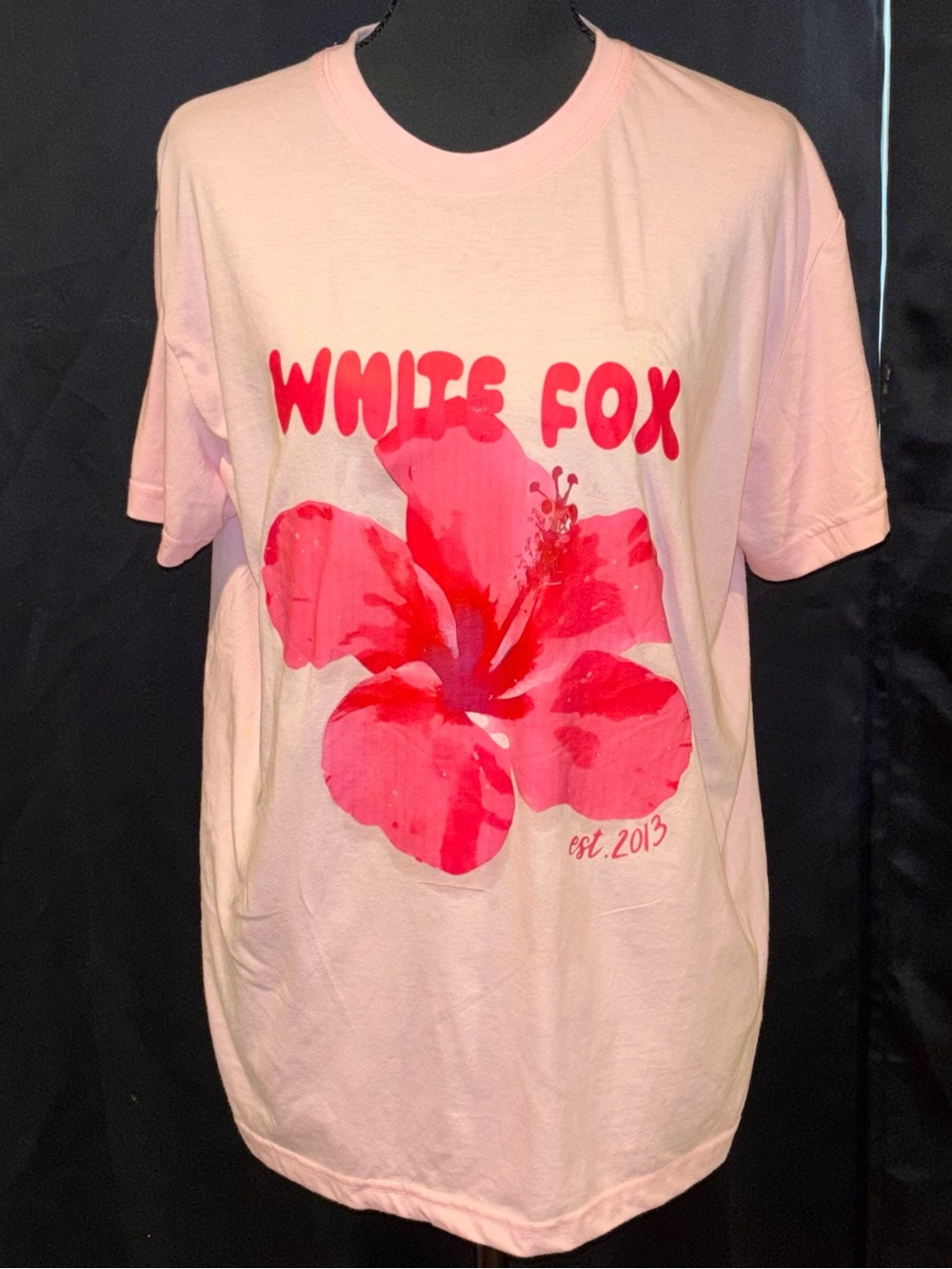 White Fox Boutique Pink Hibiscus Graphic Tee